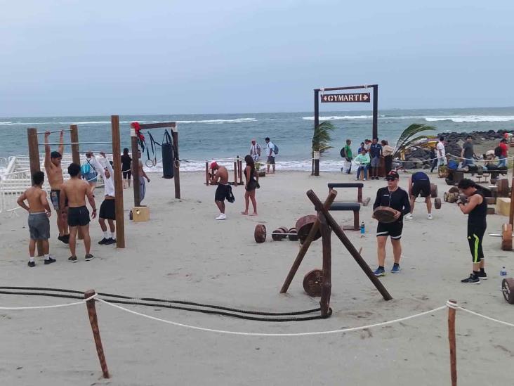 Gimnasio en playa Martí de Veracruz todo un éxito