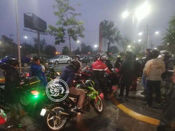 Protestan motociclistas contra Tránsito en Ixtac