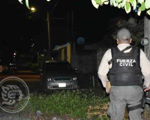 Fuerza Civil aseguró un carro robado en Acayucan