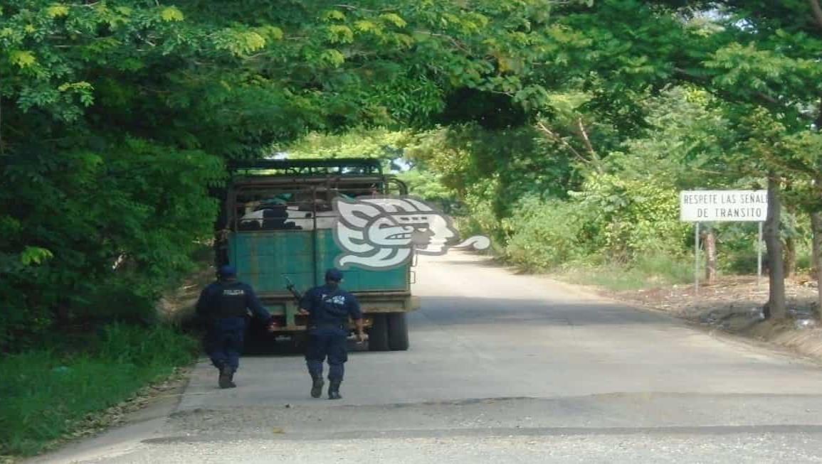Instalan retén policíaco para frenar abigeato en Soteapan
