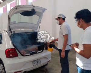 Jornada de desinfección gratuita a coches particulares en Coatza