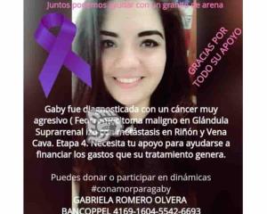 Agresivo cáncer ataca a Gaby; organizan campaña de apoyo en Coatzacoalcos