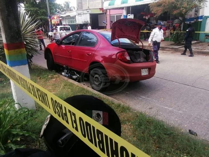 Tras persecución, conductor atropella a motopatrullero en Coatzacoalcos