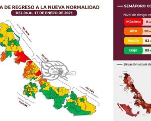 En el sur de Veracruz, 9 municipios permanecen en semáforo amarillo