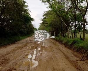 Piden mejoras a camino que comunica con área rural de Minatitlán 