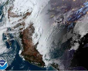 Así luce desde el espacio el vórtice polar que afecta EU y México