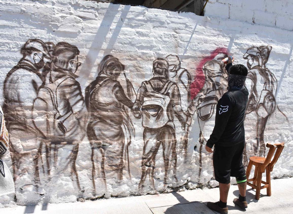 Mural sobre desaparecidos, una obra difícil pero necesaria, afirma artista