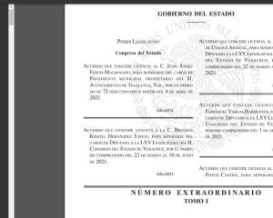 De licencia 6 diputados más para elecciones en Veracruz