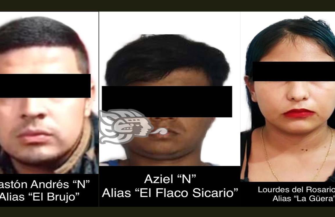 Captura SSP a tres presuntos miembros de grupo delictivo, en Minatitlán