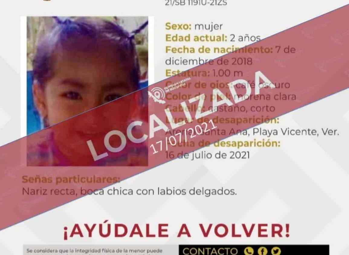 Hallan en Oaxaca a Jatziri, menor robada en Playa Vicente