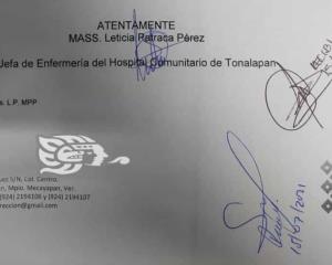 Trabajadores del Hospital de Tonalapan acusan hostigamiento de la jefa de enfermeras