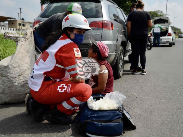 Se registra accidenten en calles de Veracruz; deja una persona lesionada