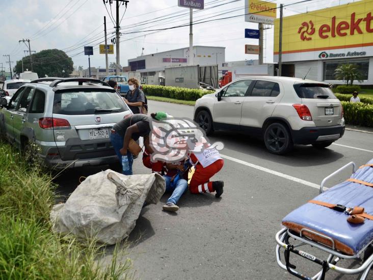 Se registra accidenten en calles de Veracruz; deja una persona lesionada