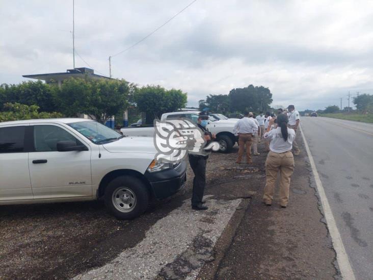 Despliegan operativo ante paso de caravana en el sur de Veracruz 