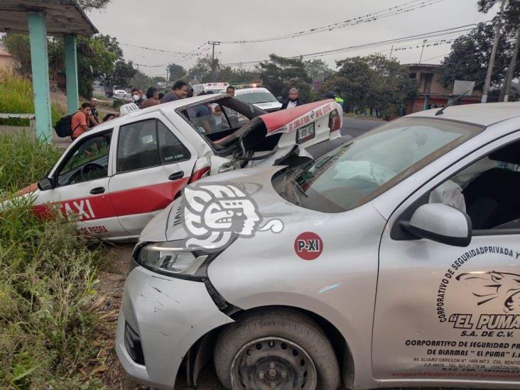 Cinco lesionados tras fuerte choque en Yanga