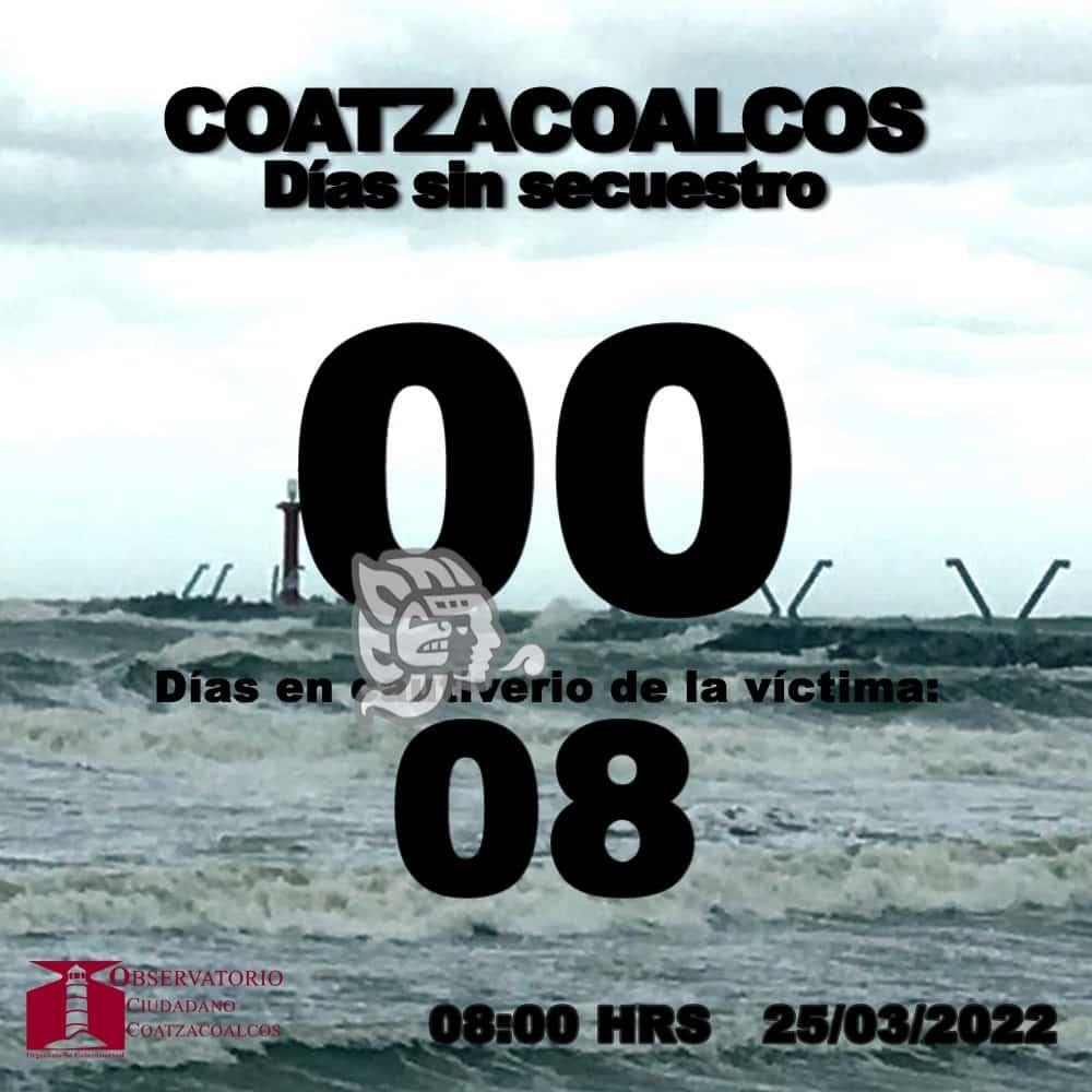 Víctima de secuestro en Coatzacoalcos cumple 8 días en cautiverio