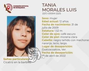 Tania de 12 años, desaparecida desde el 18 de abril en Coatzacoalcos