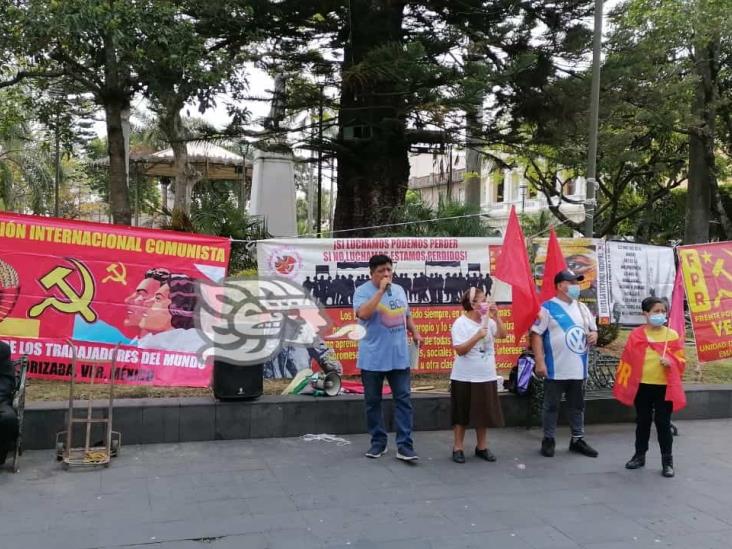 Sindicatos y agrupaciones conmemoran Día del Trabajo y externan exigencias en Orizaba