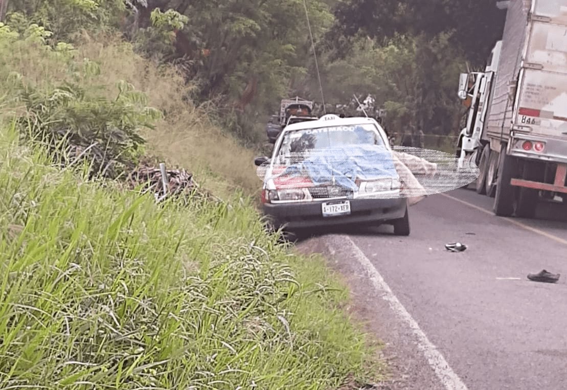 Hombre pierde la vida tras ser arrollado por taxista en Catemaco