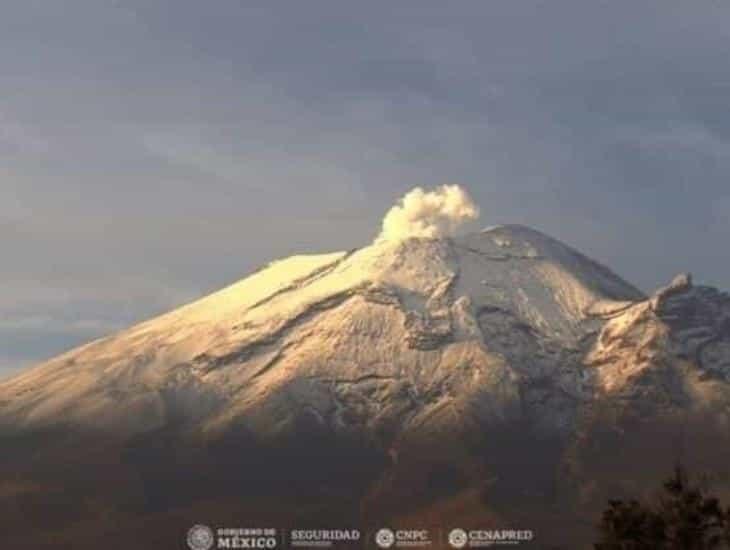 Emiten Alerta Amarilla Fase 2 por actividad del volcán Popocatépetl