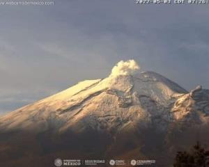 Popocatépetl registra 43 exhalaciones en últimas 24 horas