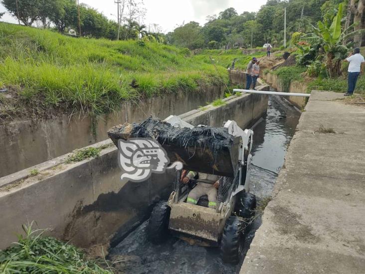 Retoman limpieza del arroyo Nexmegata en Villa Cuichapa