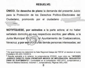 Desechan queja en el TEV contra agente municipal de Guillermo Prieto