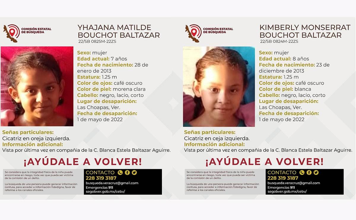 Buscan a par de hermanitas desaparecidas en Las Choapas