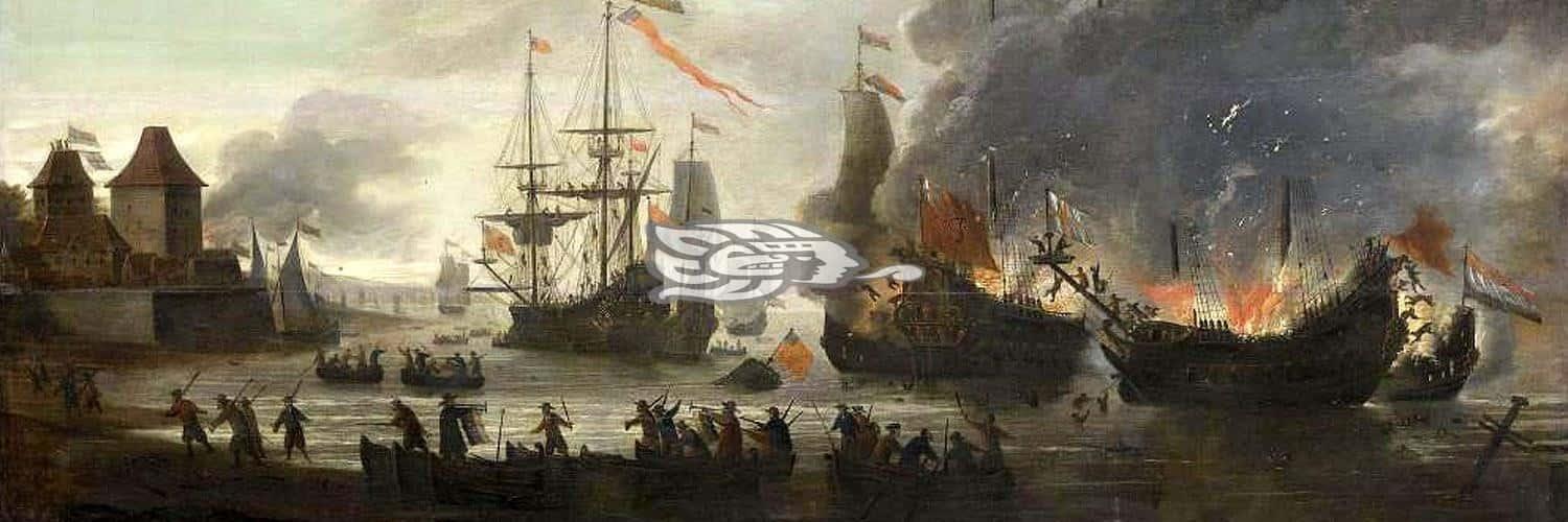 ¡Piratas, al abordaje! Corsarios incendian en  1672 a Coatzacoalcos