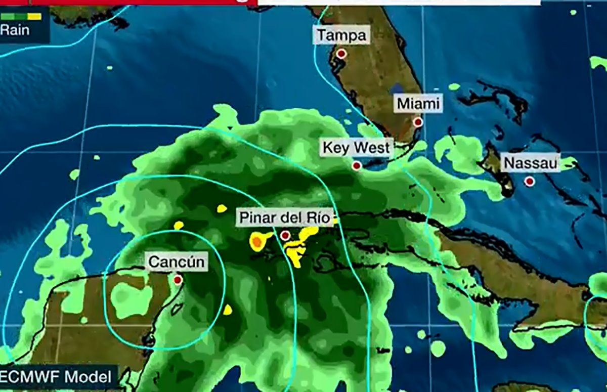 Se forma depresión tropical en la Península de Yucatán