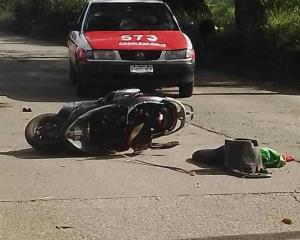 Detienen a motociclista ebrio por choque en Cosoleacaque