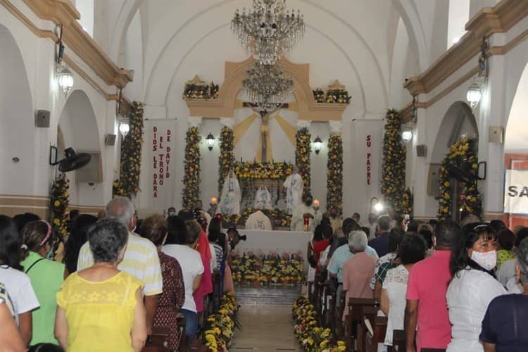 Realizan misa de los abuelos de Jesús Santa Ana y San Joaquín en Boca del Río (Video)