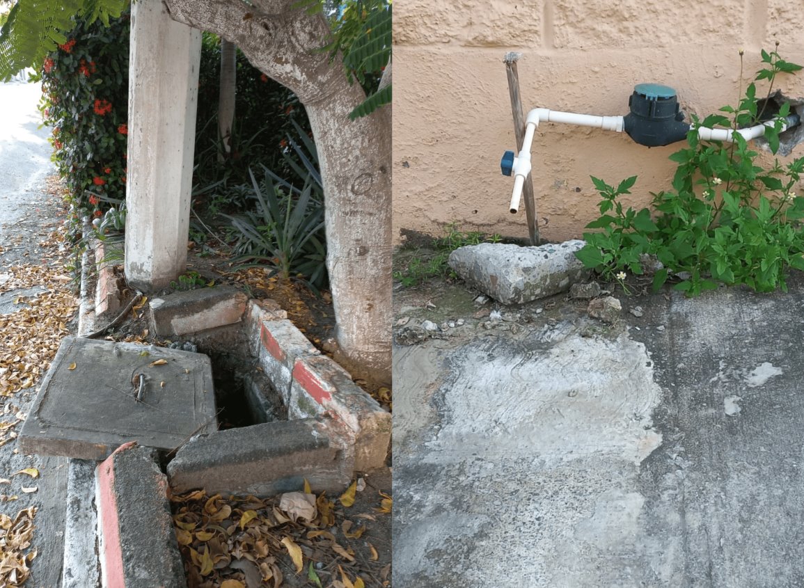 Inseguridad acecha a vecinos de Veracruz, sufren robo de tubos de medidores de agua