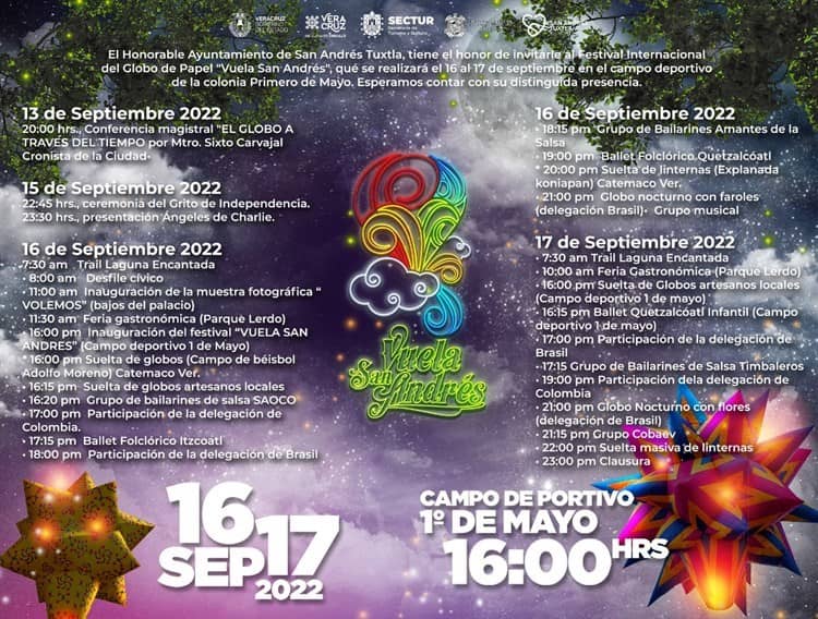 ¡Se iluminará el cielo!Anuncian Festival Internacional del Globo en San Andrés Tuxtla