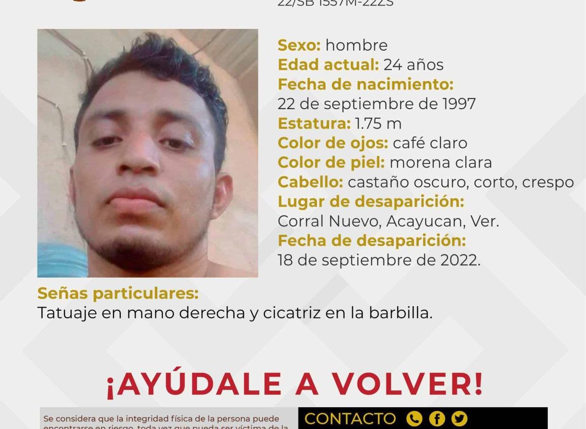 Familiares buscan al joven Aaron, desaparecido en Acayucan