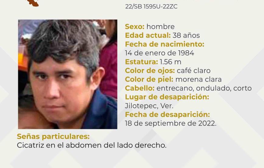 Hombre de 38 años desaparece en Jilotepec