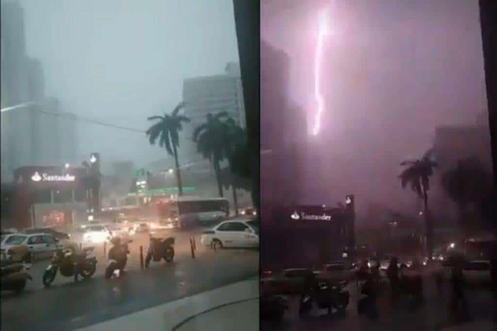 Captan espeluznante rayo durante tormenta en Acapulco (+Video)
