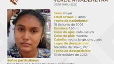Desaparece joven de 16 años en Medellín de Bravo ¡Ayúdale a volver!