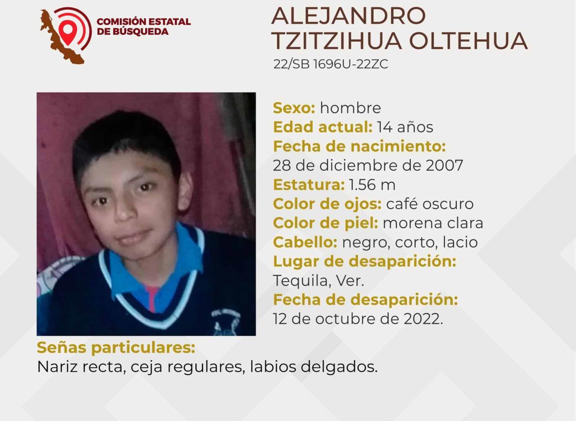 Reportan desaparición de adolescente en Tequila, Veracruz