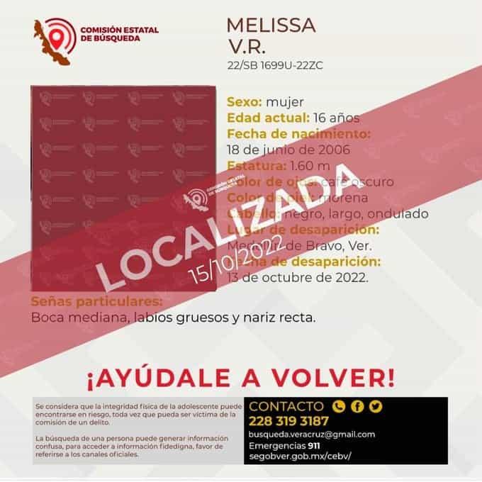 Localizan a Melissa, menor reportada como desaparecida en Medellín