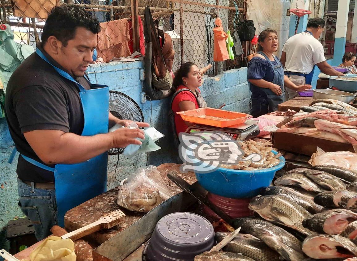 Cae venta de pescados y mariscos en Agua Dulce