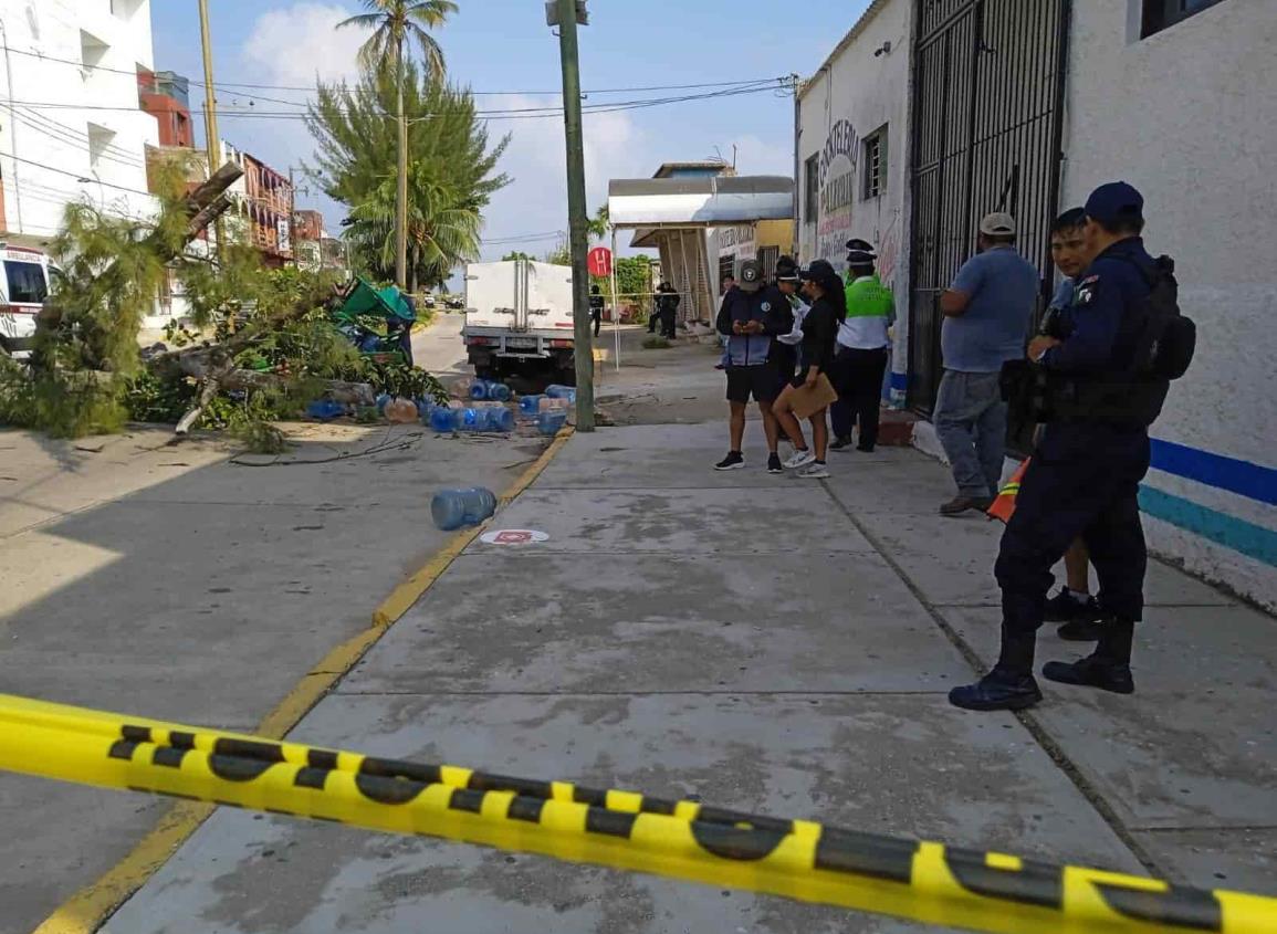 Cámara captó trágica muerte de repartidor en Coatzacoalcos