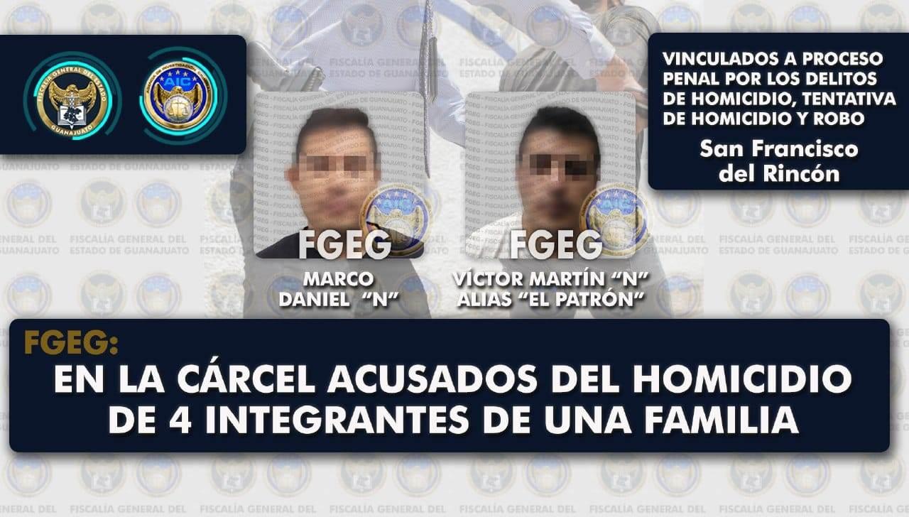 Caen dos posibles asesinos de familia en Guanajuato