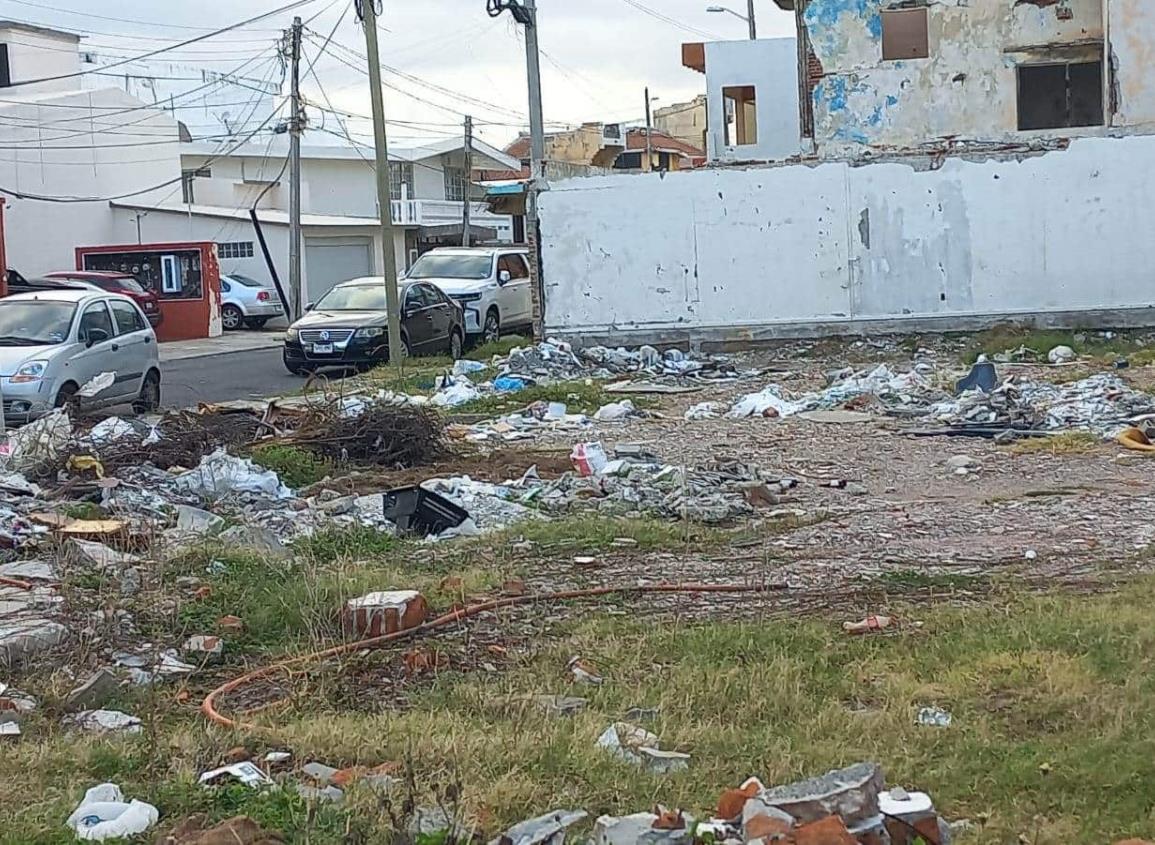 Temen por su seguridad por lote baldío abandonado en Boca del Río