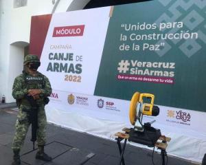 Más de 400 armas salieron de las calles de Veracruz con programa de canje