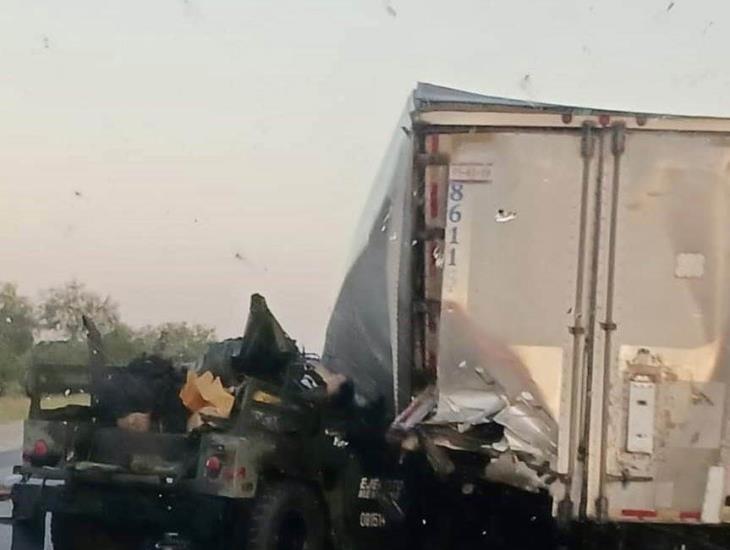 Pierden la vida 6 militares en accidente carretero en Tamaulipas; hay 7 heridos