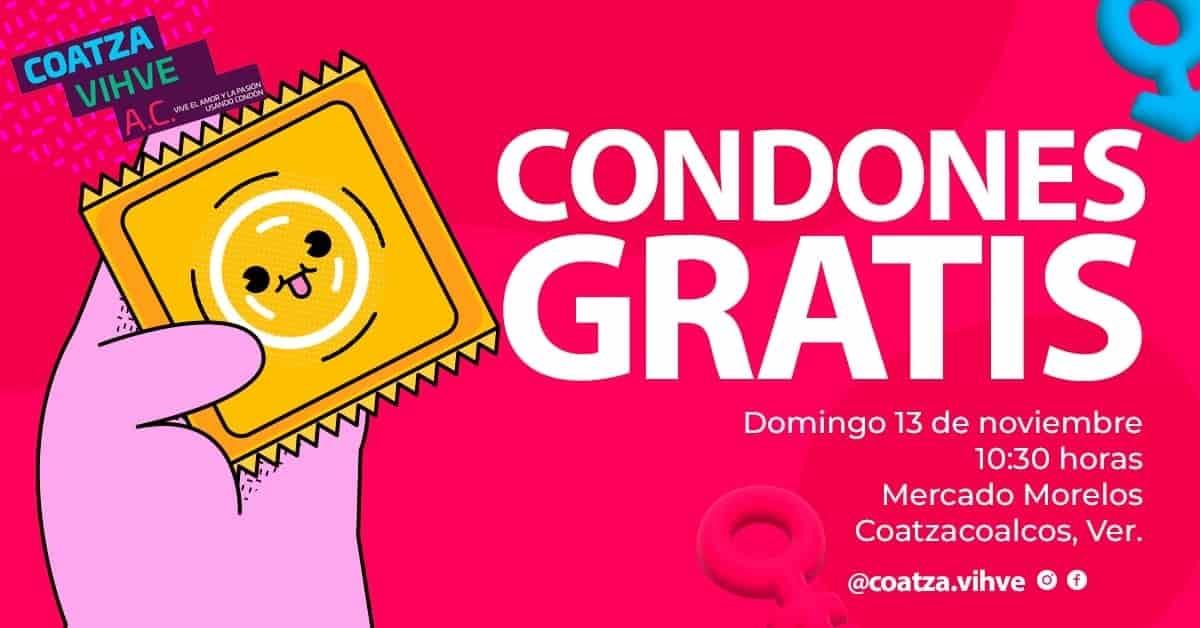 Regalarán condones este fin de semana en Coatzacoalcos