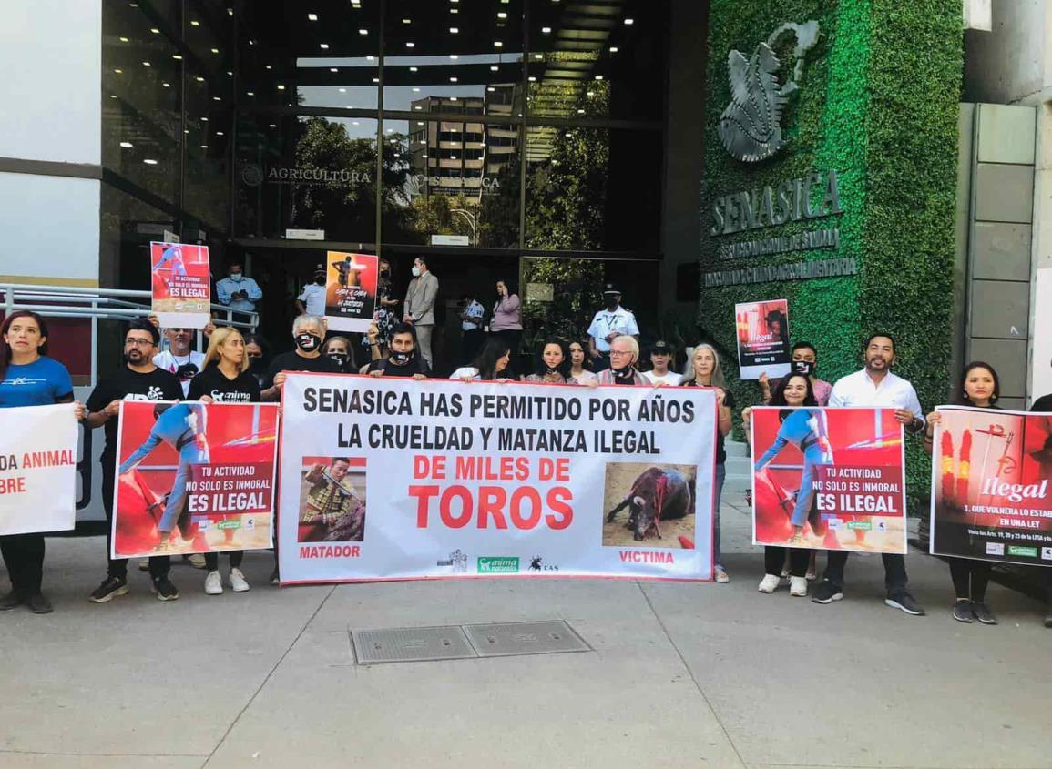 Protestan activistas veracruzanos en México para detener las corridas de toros en el país