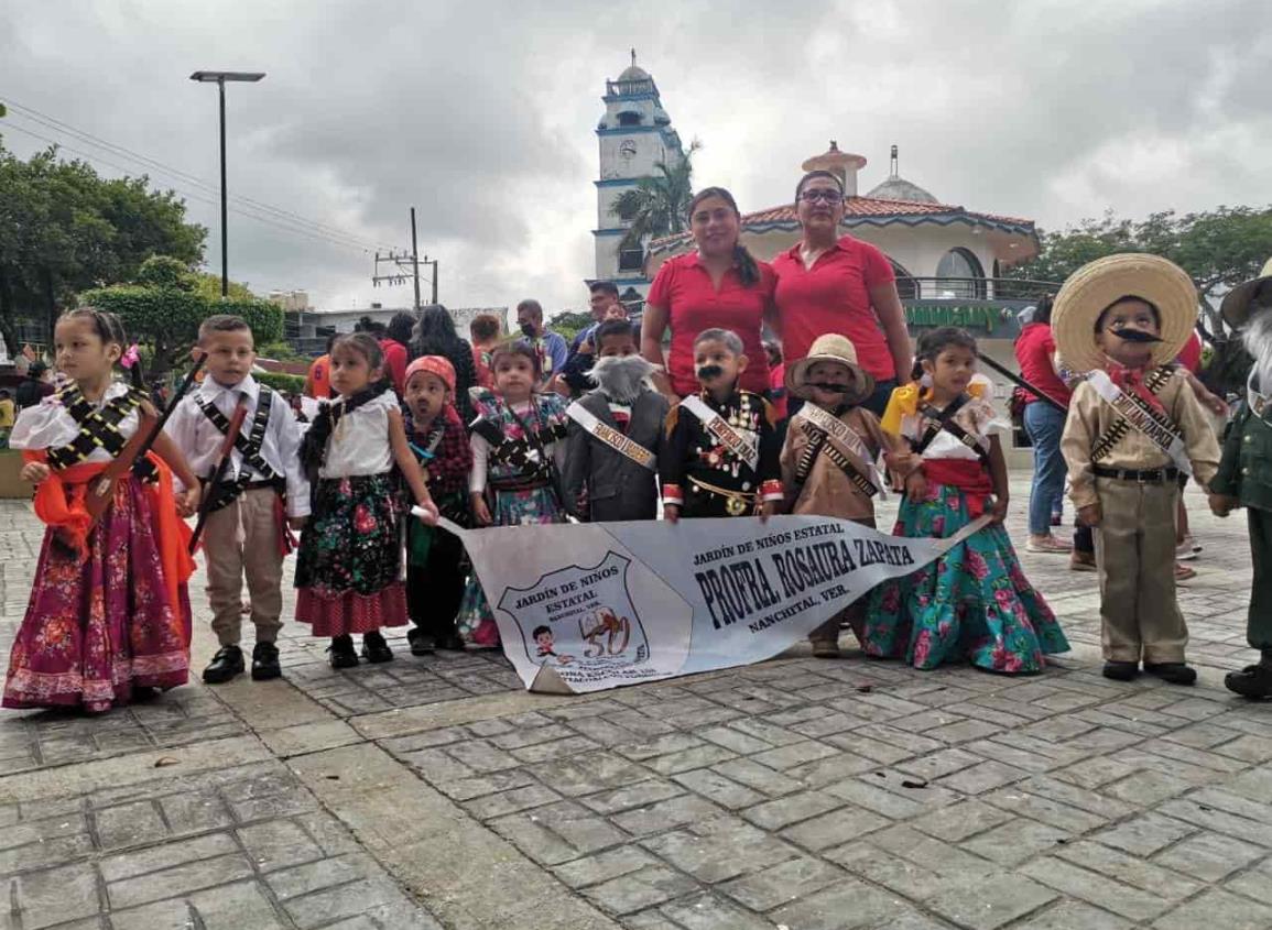 Adelantaron el desfile del 20 de noviembre  de los alumnos de preescolar Rosaura Zapata(+Video)