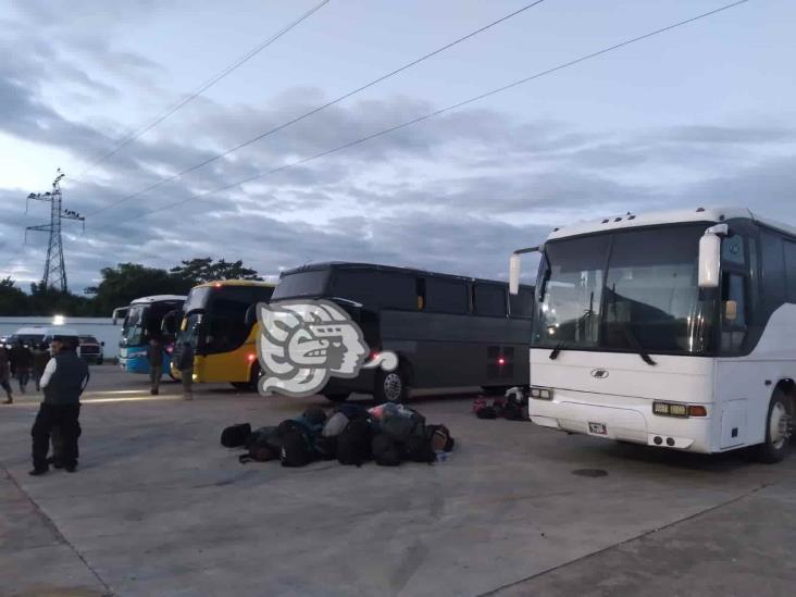 En el sur, rescatan a más de 300 migrantes que viajaban en 4 autobuses